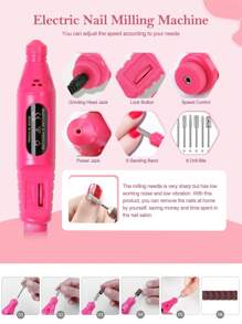 16pcs Nail Art Kit: UV/LED Nail Lamp, Nail Remover, 4-Way Nail Buffer Block, Nail Dust Brush, Push Stick, Polishing Bloc, Cuticle Pusher, Nail Clipper, Finger Separator, Best Gift For Women, Salon & Home DIY Manicure