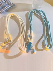 Colgante con dije minimalista de nube blanca y estrella, apto para funda de teléfono, cámara, llavero, accesorios giratorios, regalo para madre, familia, amigos, cumpleaños, festivos, cadena para teléfono