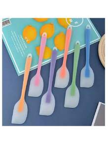 1/3/6pcs, Silicone Spatula, Mini Silicone Spatula, Fruit Jam Spatula, High Temperature Resistant Cream Spatula, Mixing And Baking Tools, Kitchen Utensils, Apartment Essentials(Long 21cm/8.26in) - Multicolor - View 3