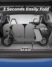 WIND HORSE Peak 672W Electric Scooter With Basket For 12+ Ages, 20 Miles Range, Up To 15.5 MPH, Dual Disc Brakes, 265LBS Max Load, 12.5" Tires Foldable Electric Scooter For Adults Commuting