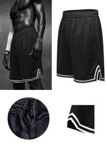 3PCS Men's Mesh Shorts, Three Pieces, Sports Basketball Shorts, Running, Fitness, Cycling, Hiking, Swimming, Quick Drying, Breathable Stretch Shorts - Nhiều màu - Xem 4