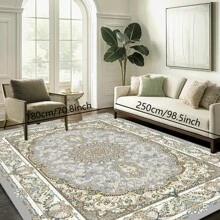 1pc Nordic Fairisle Pattern Crystal Velvet Area Rug, 700g/㎡ With Dotted Non-Slip Backing, 5mm Thickness, Machine Washable Fade-Resistant Carpet Suitable For Holidays And Any Spaces Including Hotel, Office, Sofa, Bedside, Kitchen, Laundry, Hallway, Porch, Stairs, Entryway Mother's Day