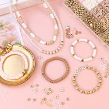 1000/2000/3000/2060pcs Polymer Clay Bead Assortment, Black & White Clay Bead Set, DIY Jewelry Making, Necklace, Anklet, Bracelet And Phone Chain Craft, Friendship Bracelet Beads, Birthday/Christmas Gift