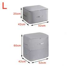 1PC Ultra Space Saving Self Compression Organizer Bedroom Clothes Storage Bags Boxes - Grey - View 3