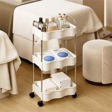 Chariot de rangement ménager multi-couches, support de stockage au sol pour cuisine, chambre à coucher, salle de bain, avec roulettes