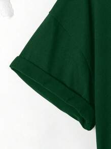 Howell Women's Casual Short Sleeve Round Neck T-Shirt - Dark Green - View 4