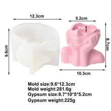 件装异想天开的脸和乌龟硅胶模具套件，适用于 DIY 多肉植物盆和笔筒 - 灵活、易于释放的工艺模具，适用于环氧树脂、石膏、混凝土 - 迷人的家居装饰，带有花童和微笑乌龟设计