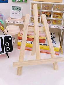 Wooden Display Stand For Artwork, Mini Easel, Multi-Functional Painting Showcase, Triangle Phone And TV Stand Back To School