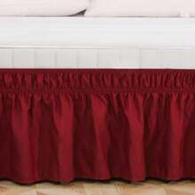 1pc Ruffled Ultra-Soft Microfiber Bed Skirt, Adjustable Elastic Wrap Around Bedskirt, Super Soft, Cozy, Breathable, Wrinkle-Resistant, Suitable For All Seasons, Ideal Gift For Comfortable And Cozy Bedroom, Hotel, Dormitory