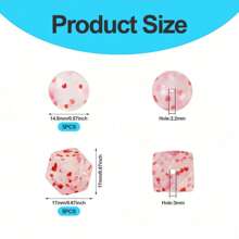 10pcs Sweet Pink 15/17mm Silicone Beads Mixed Set - With Round & Hexagonal, Transparent Heart-Shaped Color Dots Inside, Ideal For Jewelry, DIY Bracelets, Unique Keychains, Animal Beaded Pens And Other Handmade Accessories