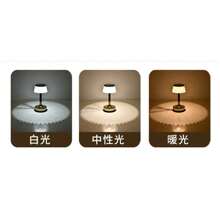 Rechargeable Transparent Lamp Shade Wireless Desk Lamp, Portable Battery Powered Light With 3 Elegant Dimmable LED Modes And Memory Function, Suitable For Outdoor/Dinner/Yard/Restaurant (Gold)