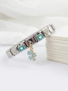 1 Pc Cross Border Popular Pentagram Elastic Bracelet DIY Italian Module Splicing Bracelet - Silver - View 15