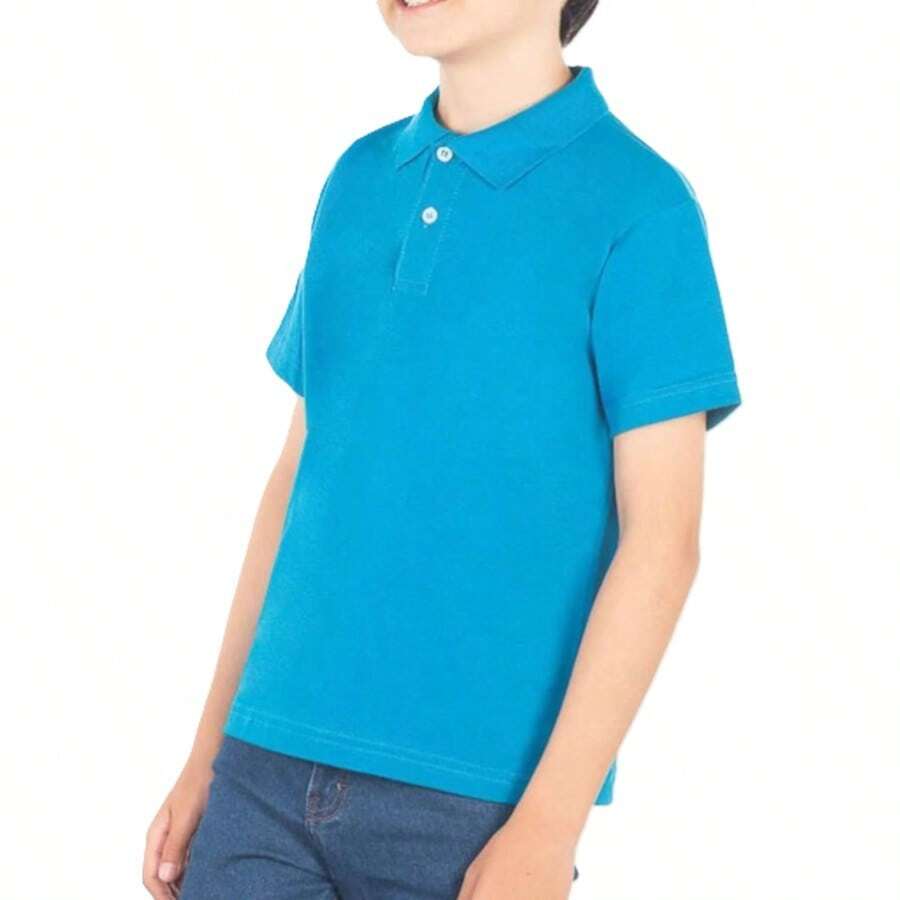 Playera Polo para niño de 6 años - Varios Colores - Agua verde azul - Ver 1