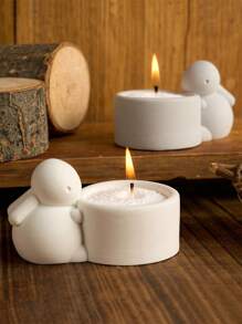 Molde de silicona en forma de taza con conejo de Pascua para vela, base de vela de aromaterapia con conejo, molde de yeso para vela con conejito lindo, molde de resina para porta velas y decoración artística para el hogar