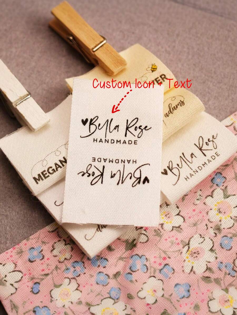 30*50mm 50pcs Cotton With Logo Or Text Sewing Accessories Label,Custom Clothing Labels,Labels For Handmade Items,Clothing Labels,Sew In Labels,Art Activities For Children