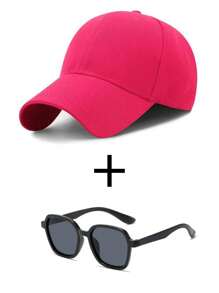 1 Piece Children's Baseball Cap (With Fashion Glasses Set) Children's Hat, Suitable For Summer Beach Outing Wear