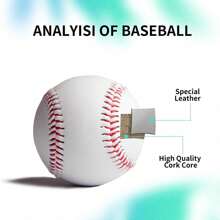 Official Size 9-Inch 5OZ Luminous Baseball PU Leather Material Can Emit Light, Suitable For Day And Night Games, As Well As Training Gifts For Fans, Games, And Weight Bars