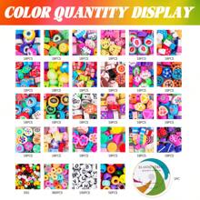 942颗波西米亚风字母珠子套装，适用于DIY手链、项链、耳环等珠宝制作，串珠工艺材料 - 串珠工具套装 - 多色軟陶 - 查看 1