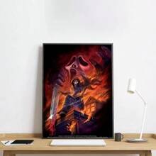 1 pièce Affiche murale sans cadre, S-Crier H-Film d'horreur Crier Affiche Art HD, Coller au mur, Imperméable, Décoration de maison, Salon, Chambre, Bar, Esthétique, Pop, Cadre en option