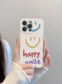 1 funda de TPU líquido negro con diseño de sonrisa, resistente a caídas, para 15 Pro Max, 14 Pro Max, Galaxy A05, Galaxy A54 5G, Galaxy A52, A52s 5G, Galaxy S21 FE 5G, Galaxy S23 Ultra, Galaxy S24 Ultra 5G y Poco X5 Pro. - Blanco - Ver 5