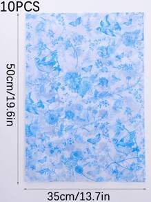 50/20/10 件礼品包装,花鸟春图案,用于花束包装和 DIY 项目,适合生日、派对和婚礼装饰,以及用于礼品袋填充的多用途装饰纸 - 彩色 - 查看 18