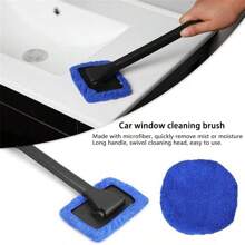 1/7pcsGlass Cleaning Brush, Glass Cleaning Tool, Windshield Cleaning Stick, Automatic Window Cleaner, Reusable Cloth Pad, Suitable For Bathroom Glass, Home Glass, Car Interior, Dirty Car Wash Brush
