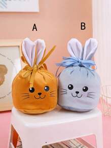 Easter Bunny Shaped Easter Egg Lucky Bag, Bunny Gift Bag, Suitable For Family Gatherings, Holiday Parties, Candy And Cookie Packaging - Multicolor - View 5