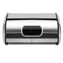 YUNRUX Bread Box Stainless Steel, Kitchen Bread Box With Roll-Up Lid And Ventilation Holes - Silver - View 3