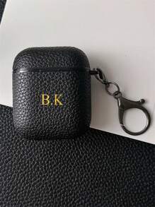 [Personalizzato]Custodia per 1 2 3 4 Pro 2 personalizzata con iniziali personalizzate in oro, in finta pelle di lusso con motivo a buccia di litchi, TPU, con portachiavi, stile elegante, colorato, vintage, carino, essenziale, divertente, personalizzato, unico, ideale come regalo per lui, lei, fidanzato, fidanzata, famiglia, amici, nonni, coppia, per anniversari, compleanni