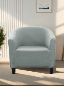 1pc Modern Solid Color High Elasticity Splash-Proof Bathtub Slipcover, Soft & Comfortable, Dust-Proof & Dirt-Resistant, Available In Multiple Colors, Suitable For Living Room & Bedroom Sofa - Multicolor - View 10