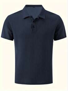 Men Polo Shirts - Blue - View 4