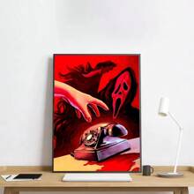 1 pièce Affiche murale sans cadre, S-Crier H-Film d'horreur Crier Affiche Art HD, Coller au mur, Imperméable, Décoration de maison, Salon, Chambre, Bar, Esthétique, Pop, Cadre en option
