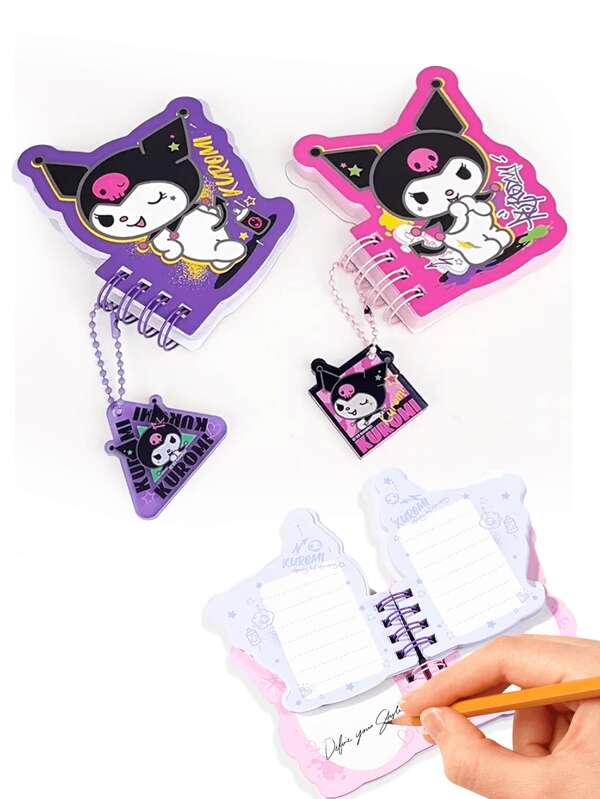 Sanrio دفتر مذكرات كوروميس المحمول 3.94 إنش بتصميم كرتوني ملون بتغليف من البولي بروبلين المقوى، دفتر ملاحظات بتصميم كرتوني جميل (قد يكون بعض الأجزاء عشوائية)