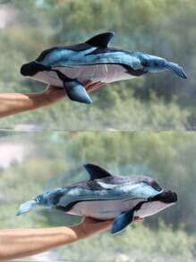 创意3D逼真可爱毛绒动物玩具，包括寄居蟹、螃蟹、黄/绿黄貂鱼、蓝黄貂鱼、鲨鱼、鲸鱼、海豚、龙虾和其他海洋生物。柔软毛绒玩具，减压搞笑礼物，家居装饰摆件，馈赠亲友的绝佳礼物。 - 彩色 - 查看 11