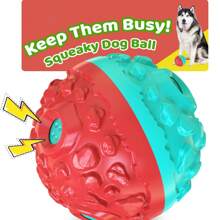 Dog Ball For Aggressive Chewers - Interactive Dog Toy Balls Fun Squeaky Sound To Keep Them Busy, For Small Medium Large Breeds, Rubber Pet Chew Toys, As Seen On TV