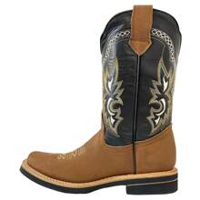 BOTA RODEO PARA HOMBRE 100% PIEL DE RES MARCA BDP SUELA DE HULE CONSTRUCCION WELT - ARENA - Ver 9