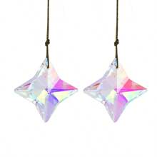 2pcs Crystal Ornaments Star Sun Catcher Rainbow Maker Glass Hanging Pendant Ornaments For Home Garden Decoration Gifts Birthday Graduation - Colorful - View 8