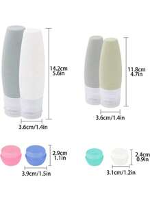 Travel Bottles Silicone,60ml 90ml Leakproof Refillable Travel Containers,8 Pieces Portable Makeup Liquid Tubes Travel Toiletries For Shampoo Lotion
