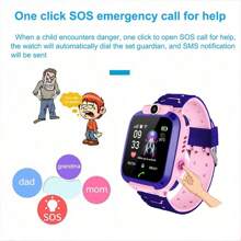 SIMSONLAB Miglior regalo 2025, Smartwatch per bambini, Localizzazione, Comunicazione telefonica, Fotocamera frontale, Registrazione album, Notifica chiamata, Trova dispositivo, Cinturino comodo, Colori vivaci, Trova cellulare