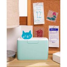Color Text Transparent Thermal Paper, Rose Red/Lake Green/Nave Blue Text, Sticker Paper 50mm, Compatible With Phomemo M02/M02S/M02 PRO/M04S/M04AS Mini Thermal Printer, Black/Color Text