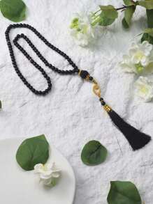 1 pieza Pulsera de cuentas de oración de acrílico de 6 mm, 99 piezas, hecha a mano, de estilo minimalista y de moda (múltiples colores), marca Tasbin