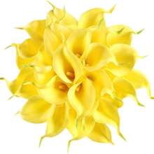 4/10/20 Piezas Flores Artificiales de Cala Lili, Flores de Cala Lili Realistas de Textura Simulada para Decoración del Hogar, Jardín, Oficina, Fiesta, Boda, Ramo, Centro de Mesa, Pascua - Multicolor - Ver 52