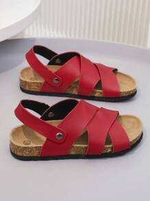Kids Flat Sandals/Kids Flat Slippers/Kids Flat Beach Slippers - Red - View 1