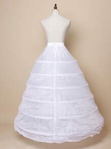 1 pieza Enagua de crinolina minimalista y de talla grande para vestido de novia, vestido de fiesta, actuación, con cintura con cordón, falda deslizante de tul versátil y de varios colores