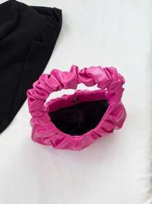 1pc New Style Fashion Simple Creative Girls Cloud Handbag Large Capacity Daily Items Storage Bag Travel Handbag Storage Bag Pleated Cloud Bag Beautiful Gentle Solid Color Niche Design Shoulder Bag Girls Fashion Underarm Bag Versatile Handbag Very Suitable For Going Out Shopping Also Suitable As A Gift For Friends