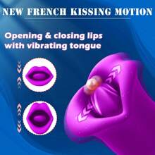 Rose Vibrator, A Female Sex Toy For Couples, Oral Sex Vibrator, Can Suck And Gently Bite Nipples And Clitoris, Clitoral Stimulator, Female Masturbation Breast Sex Toy, Oral Sex Toy, Adult Erotic Sex Toy. - Violet Purple - View 3