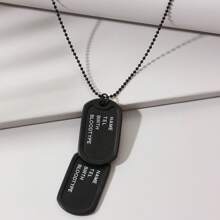 1pc Casual Daily English Letter Silicone Unisex Stainless Steel Necklace