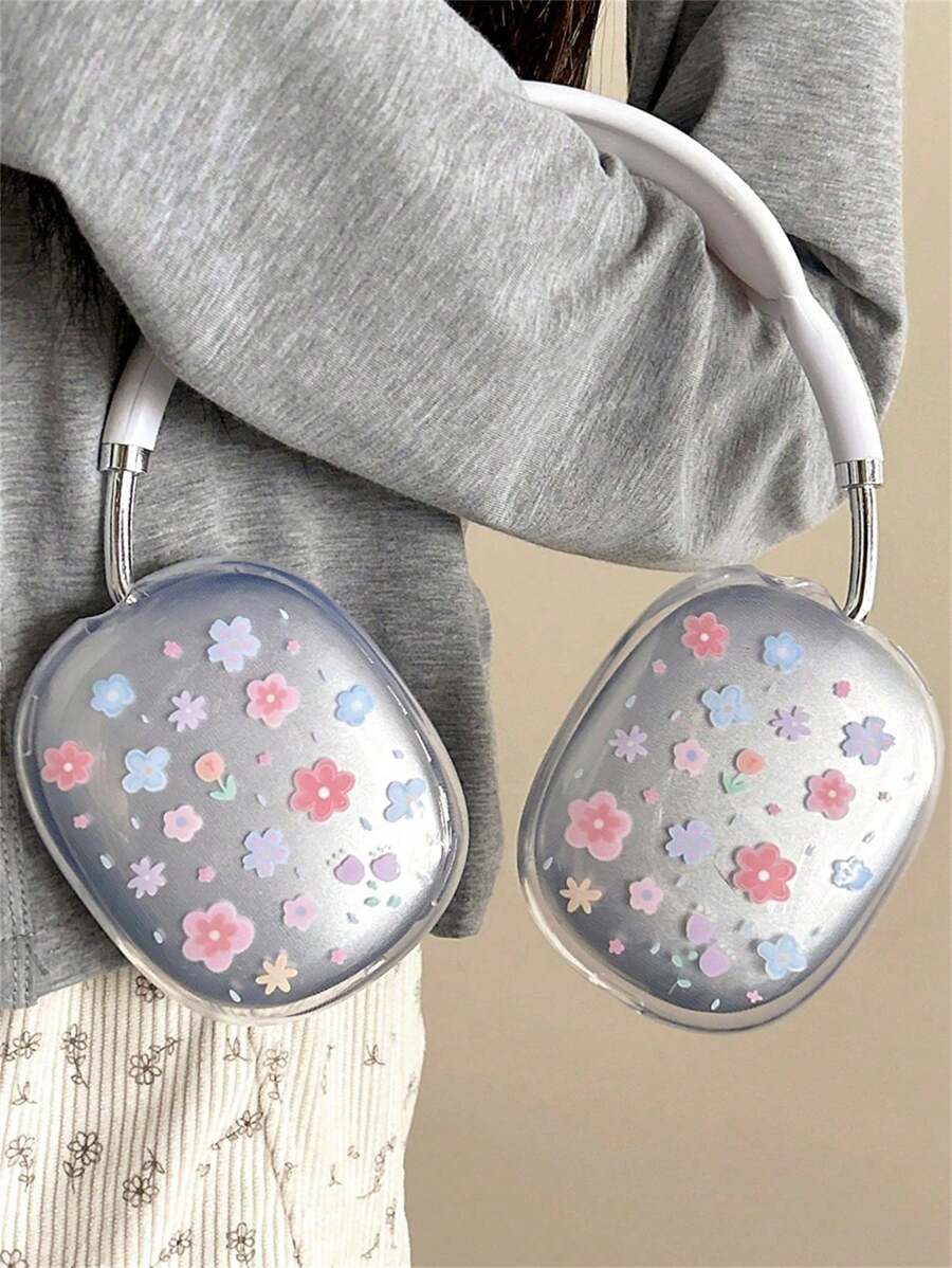 1 par Funda para auriculares Airpods Max con diseño adorable de lazo y flor