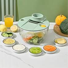 Un déshydrateur multifonctionnel pour fruits et légumes, un coupe-légumes de cuisine à domicile, une machine à laver et à sécher les salades, un panier de drainage manuel, permettant de laver et d'égoutter rapidement les légumes. Conception à plusieurs niveaux, lavage et égouttage des légumes en une seule étape, grande capacité de stockage des légumes préparés