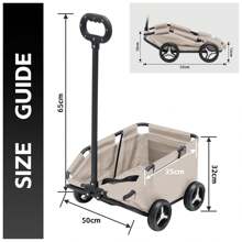 Dog Stroller For Small Dogs, Dog Buggy Foldable, Pet Cart Gray 4 Wheels For Travel Shopping For Dogs Cats